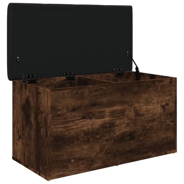 vidaXL Förvaringsbänk rökfärgad ek 82x42x45 cm konstruerat trä