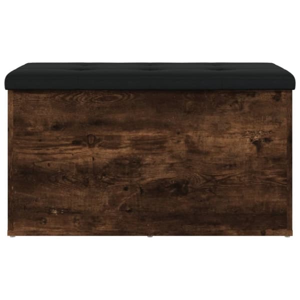 vidaXL Förvaringsbänk rökfärgad ek 82x42x45 cm konstruerat trä