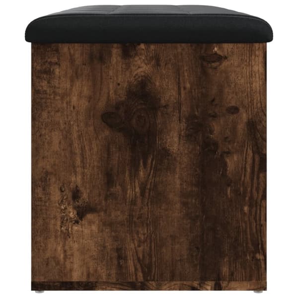 vidaXL Förvaringsbänk rökfärgad ek 82x42x45 cm konstruerat trä