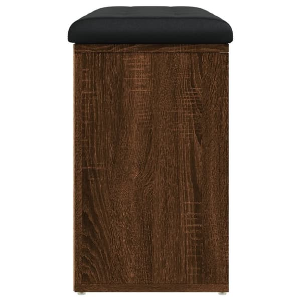 vidaXL skobænk 82x32x50 cm konstrueret træ brun egetræsfarve