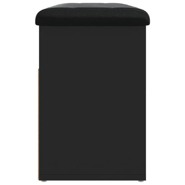 vidaXL Skobänk svart 82x32x45,5 cm konstruerat trä