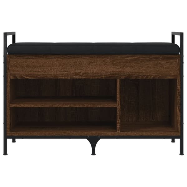 vidaXL Skobänk brun ek 85,5x32x57,5 cm konstruerat trä
