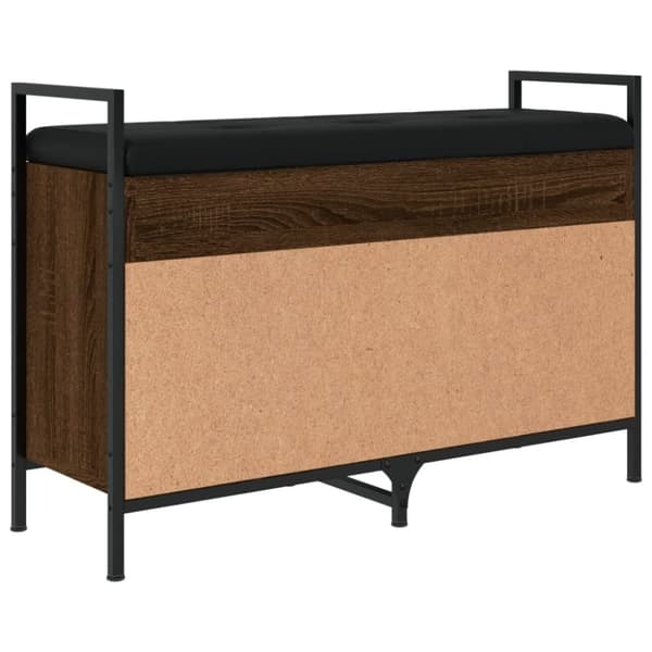 vidaXL Skobänk brun ek 85,5x32x57,5 cm konstruerat trä