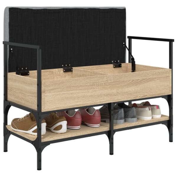 vidaXL Skobänk sonoma-ek 85,5x42x57,5 cm konstruerat trä