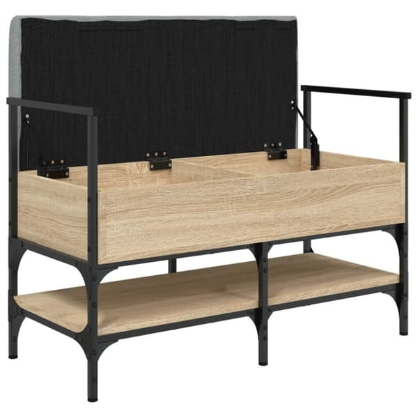 vidaXL Skobänk sonoma-ek 85,5x42x57,5 cm konstruerat trä