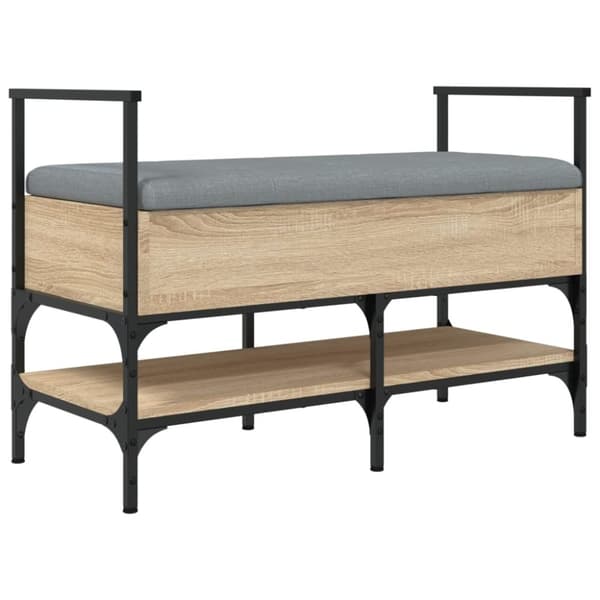 vidaXL Skobänk sonoma-ek 85,5x42x57,5 cm konstruerat trä