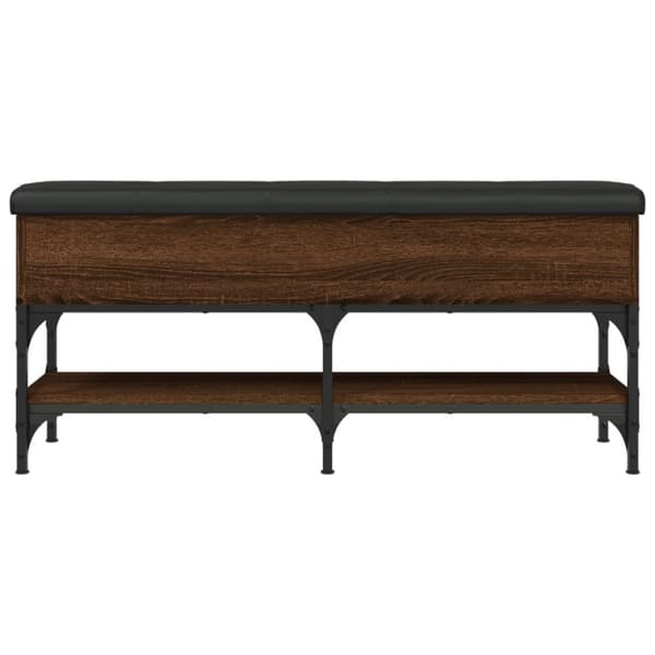 vidaXL skobænk 102x32x45 cm konstrueret træ brun egetræsfarve
