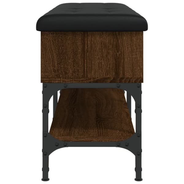 vidaXL skobænk 102x32x45 cm konstrueret træ brun egetræsfarve