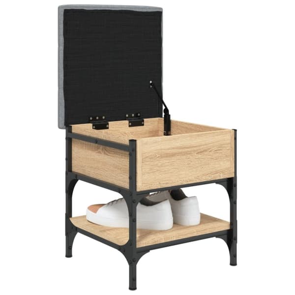 vidaXL skobænk 42x42x45 cm konstrueret træ sonoma-eg