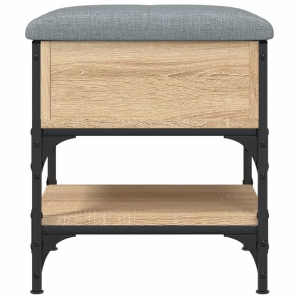 vidaXL skobænk 42x42x45 cm konstrueret træ sonoma-eg