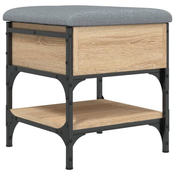 vidaXL Skobänk sonoma-ek 42x42x45 cm konstruerat trä
