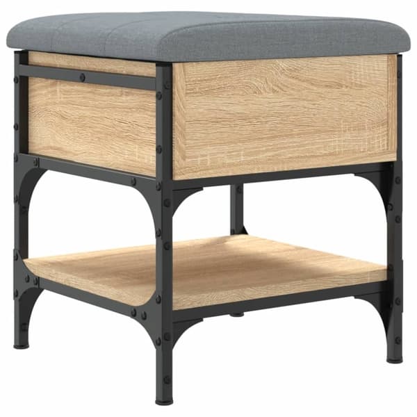 vidaXL Skobänk sonoma-ek 42x42x45 cm konstruerat trä