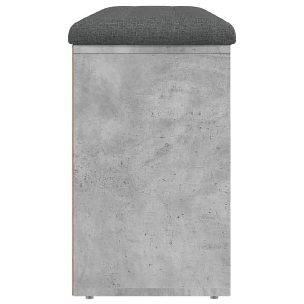 vidaXL Skobänk betonggrå 102x32x50 cm konstruerat trä