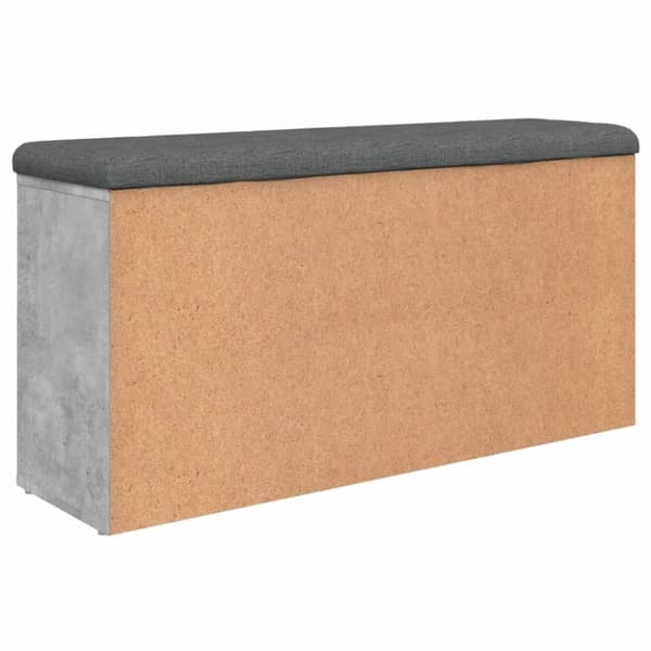 vidaXL Skobänk betonggrå 102x32x50 cm konstruerat trä