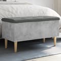 Pikkukuva 1 / 10: vidaXL Säilytyspenkki betoninharmaa 82x42x46 cm tekninen puu