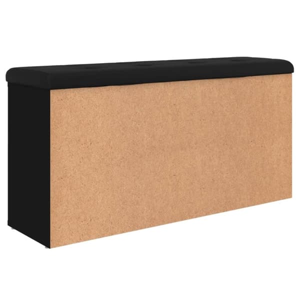 vidaXL skobænk 102x32x50 cm konstrueret træ sort