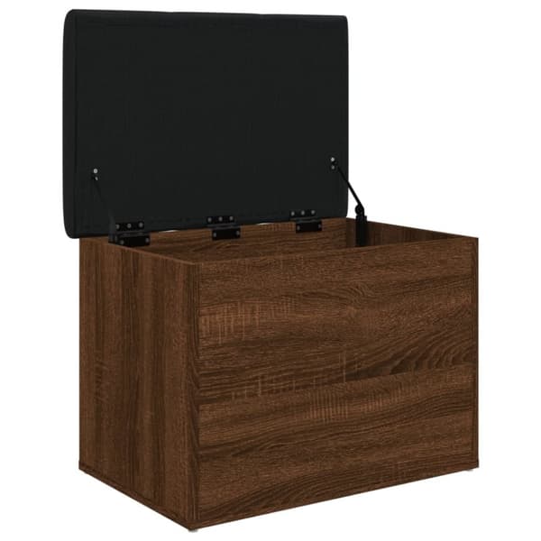 vidaXL Förvaringsbänk brun ek 62x42x45 cm konstruerat trä