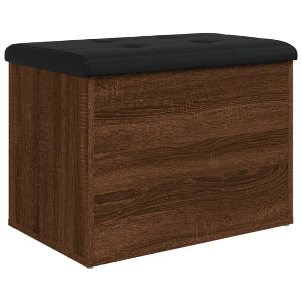 vidaXL Förvaringsbänk brun ek 62x42x45 cm konstruerat trä