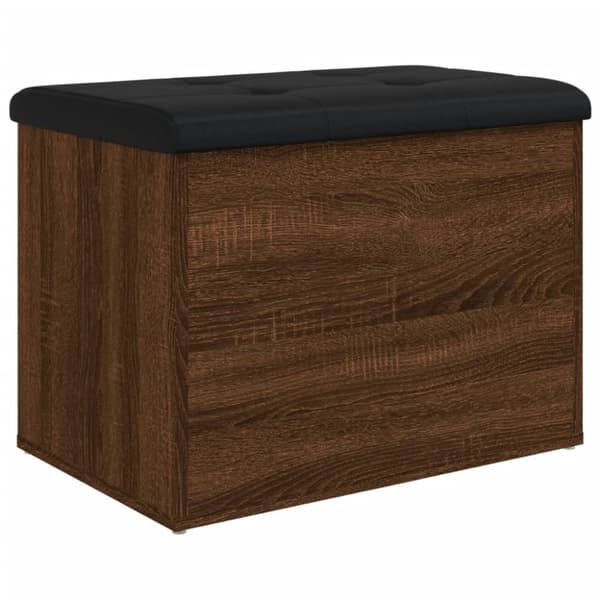 vidaXL Förvaringsbänk brun ek 62x42x45 cm konstruerat trä