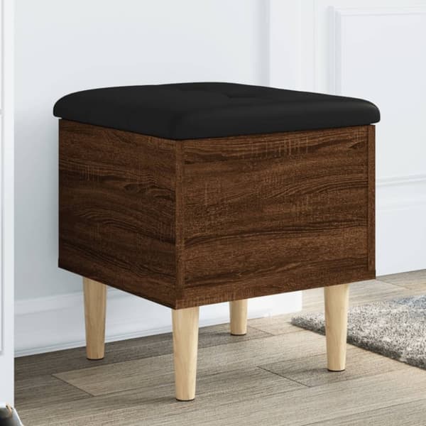 vidaXL Oppbevaringsbenk brun eik 42x42x46 cm konstruert tre