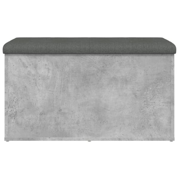vidaXL Förvaringsbänk betonggrå 82x42x45 cm konstruerat trä