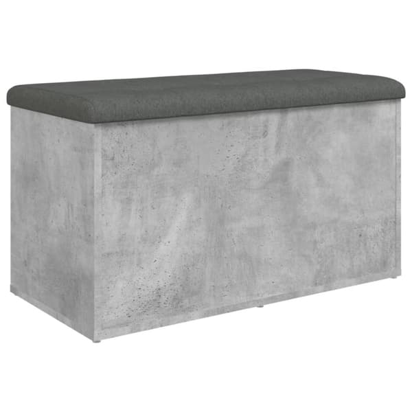 vidaXL Förvaringsbänk betonggrå 82x42x45 cm konstruerat trä