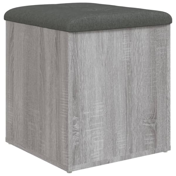 vidaXL skobænk 42x42x45 cm konstrueret træ grå sonoma-eg