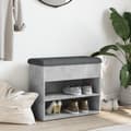 Miniatyrbillede 3 af 11: vidaXL skobænk 62x32x50 cm konstrueret træ betongrå