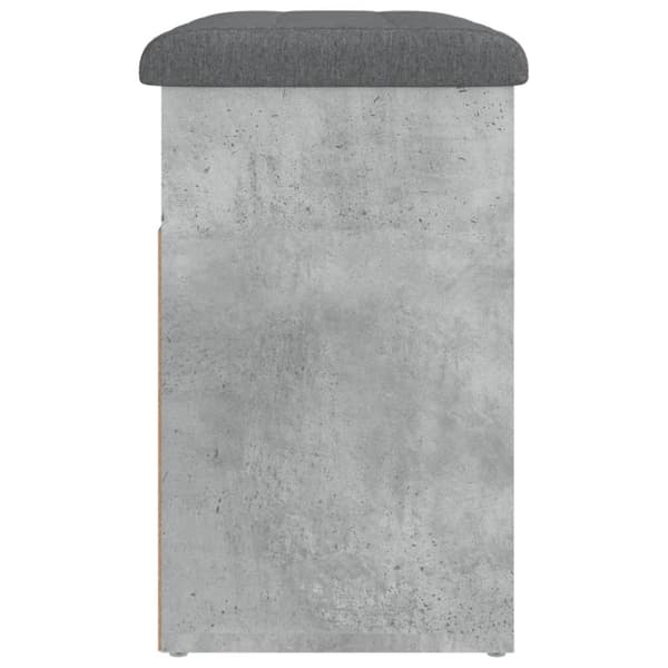 vidaXL skobænk 62x32x50 cm konstrueret træ betongrå