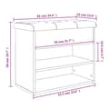 Miniatyrbillede 11 af 11: vidaXL skobænk 62x32x50 cm konstrueret træ betongrå