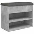 Miniatyrbillede 2 af 11: vidaXL skobænk 62x32x50 cm konstrueret træ betongrå