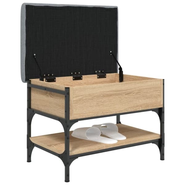 vidaXL skobænk 62x42x45 cm konstrueret træ sonoma-eg