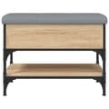 Miniatyrbillede 5 af 11: vidaXL skobænk 62x42x45 cm konstrueret træ sonoma-eg