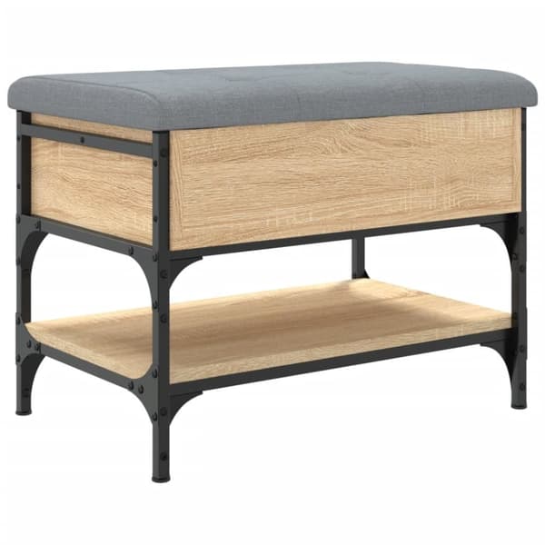 vidaXL skobænk 62x42x45 cm konstrueret træ sonoma-eg