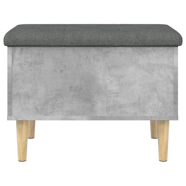 vidaXL Säilytyspenkki betoninharmaa 62x42x46 cm tekninen puu