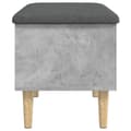 Pikkukuva 6 / 10: vidaXL Säilytyspenkki betoninharmaa 62x42x46 cm tekninen puu