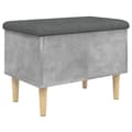 Pikkukuva 2 / 10: vidaXL Säilytyspenkki betoninharmaa 62x42x46 cm tekninen puu