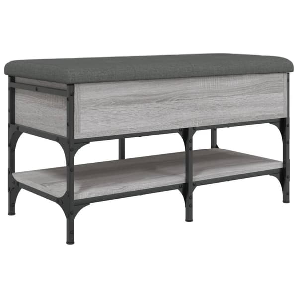 vidaXL skobænk 82x42x45 cm konstrueret træ grå sonoma-eg