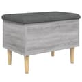 Miniatyrbillede 2 af 10: vidaXL skobænk 62x42x46 cm konstrueret træ grå sonoma-eg