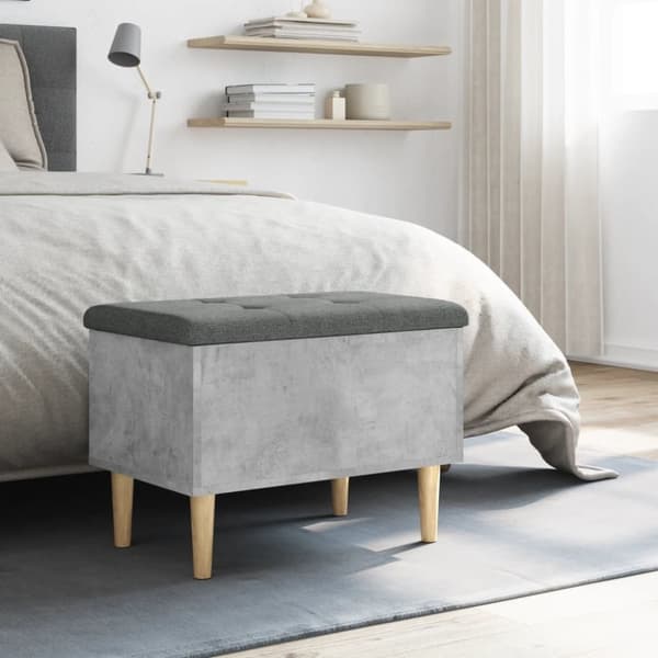 vidaXL Skobenk betonggrå 62x42x46 cm sponplater