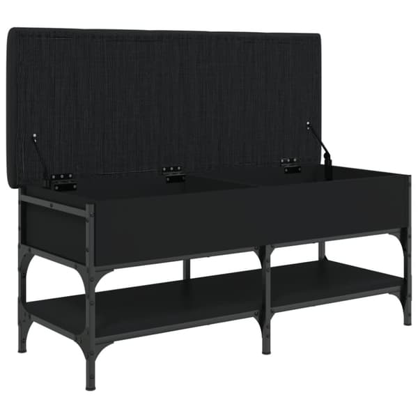 vidaXL Skobänk svart 102x42x45 cm konstruerat trä