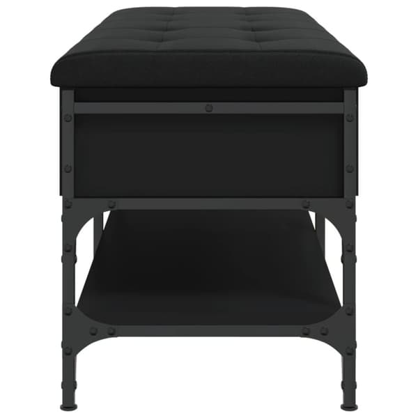 vidaXL Skobänk svart 102x42x45 cm konstruerat trä