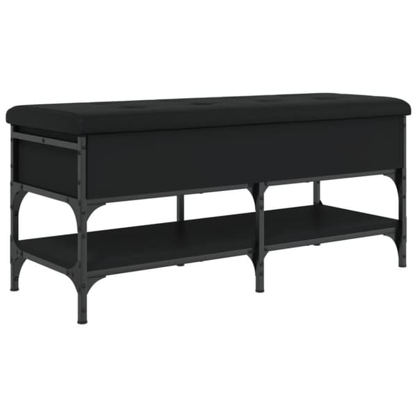vidaXL Skobänk svart 102x42x45 cm konstruerat trä