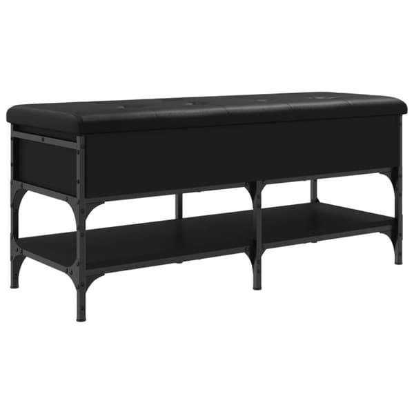 vidaXL Skobänk svart 102x42x45 cm konstruerat trä