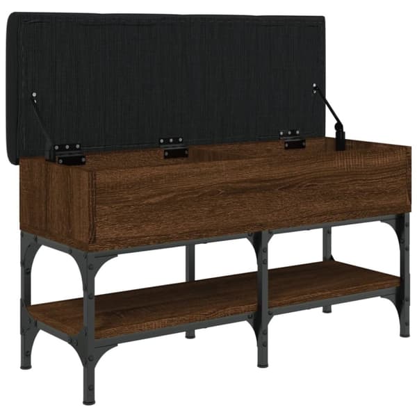 vidaXL skobænk 82x32x45 cm konstrueret træ brun egetræsfarve