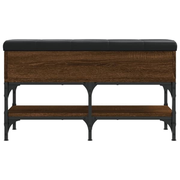 vidaXL skobænk 82x32x45 cm konstrueret træ brun egetræsfarve