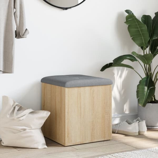 vidaXL skobænk 42x42x45 cm konstrueret træ sonoma-eg