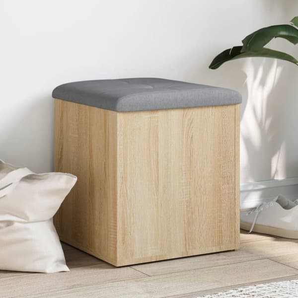 vidaXL skobænk 42x42x45 cm konstrueret træ sonoma-eg