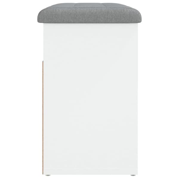 vidaXL skobænk 62x32x50 cm konstrueret træ hvid