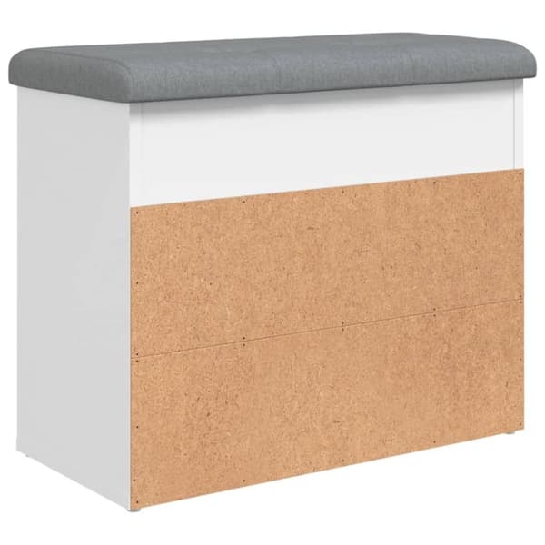 vidaXL skobænk 62x32x50 cm konstrueret træ hvid
